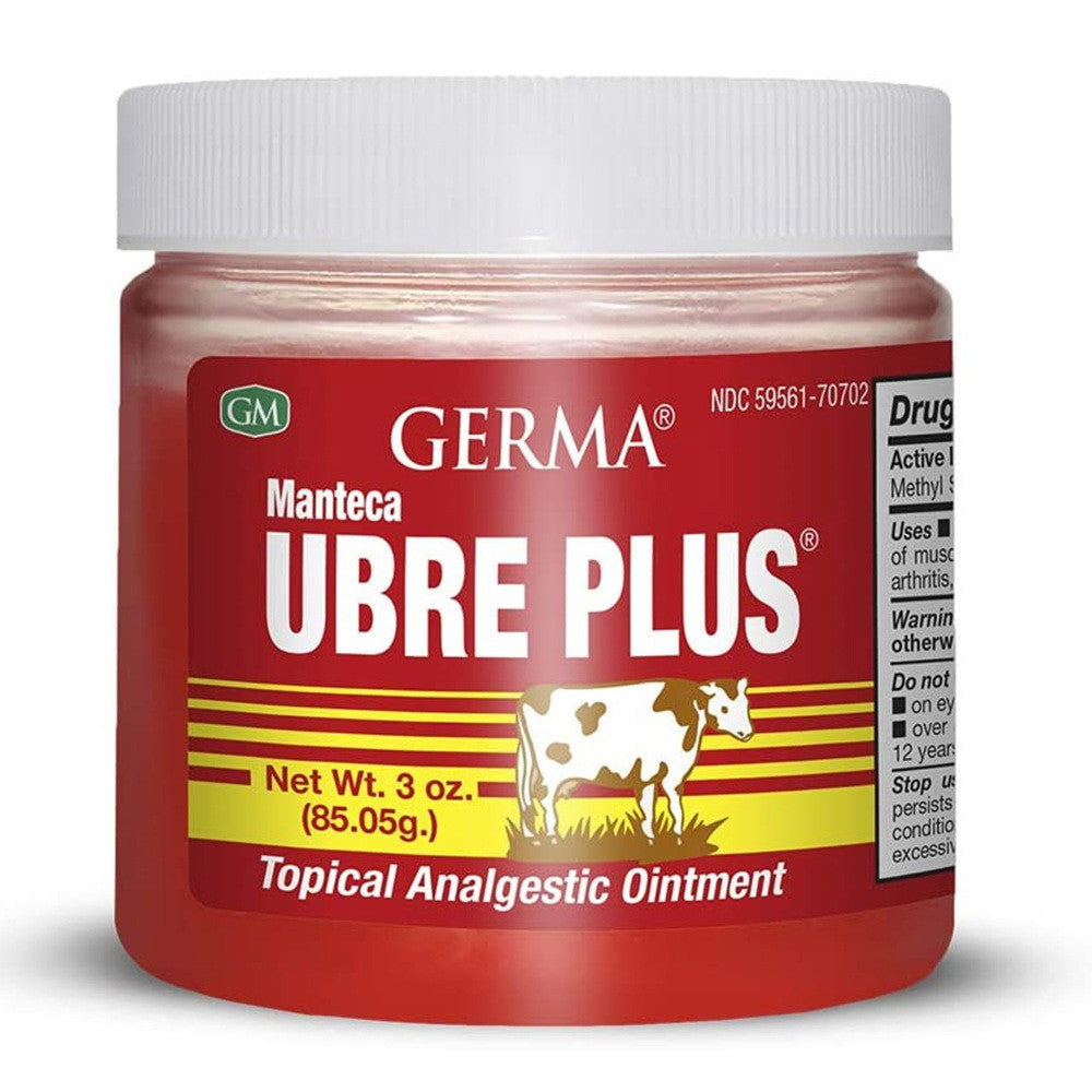 Germa manteca Ubre Plus Natural Topical Analgesic Ointment, Red, 3 Oz